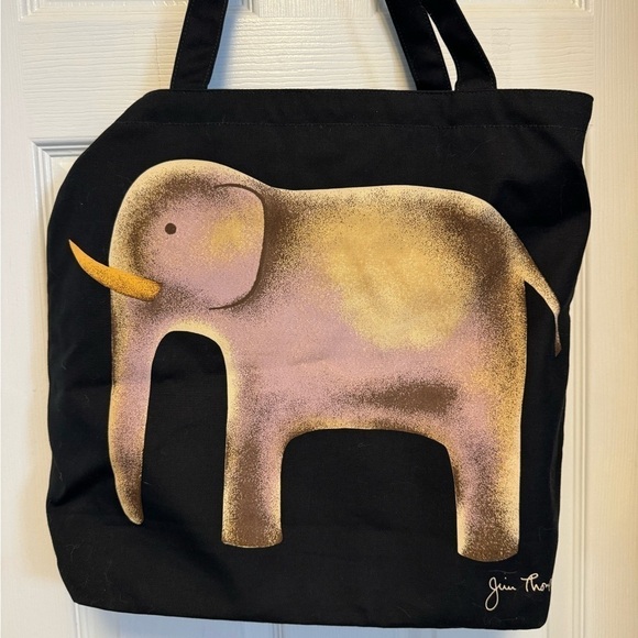 Jim Thompson Elephant Canvas Bag ❤️ - Picture 2 of 12
